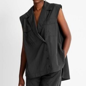 Future Collective Sleeveless Oversized Button Down Shirt Size Large NWOT